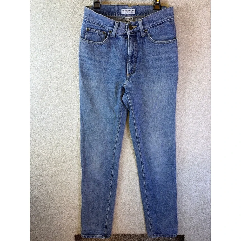 Vtg Guess‎ Georges Marciano Jeans Mens 29 (Fits 27x34) Blue 90s USA Made Tapered